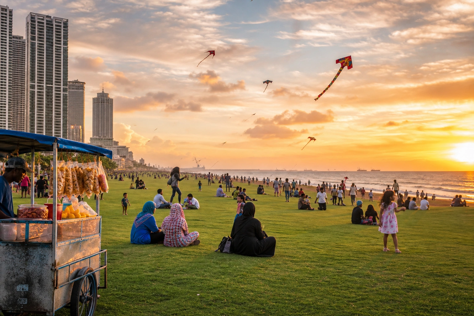 Sunset at Galle Face Green: Colombo’s Favourite Gathering Place